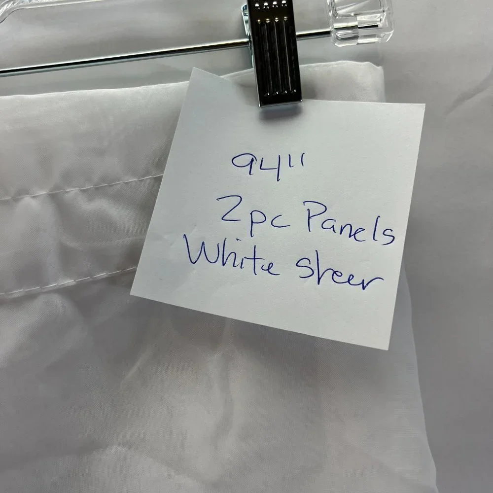 White Sheer Window Panels 2PC 94